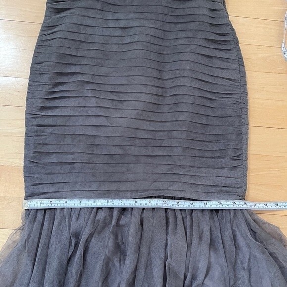 Amsale One-Shoulder Draped Tulle Mermaid Gown 4 - Picture 13 of 15